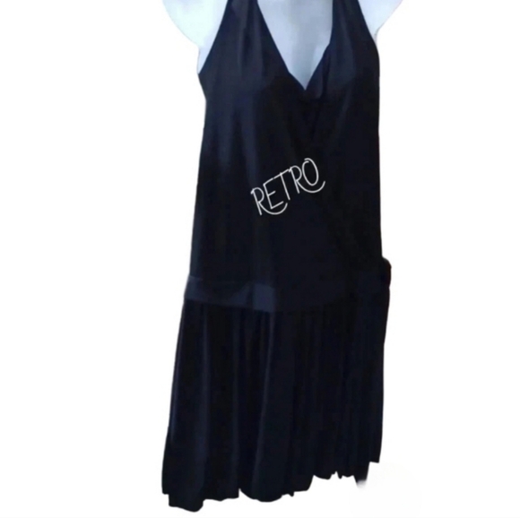 💙🌹Retro style dress with low waiste line and bow belt - Picture 1 of 17